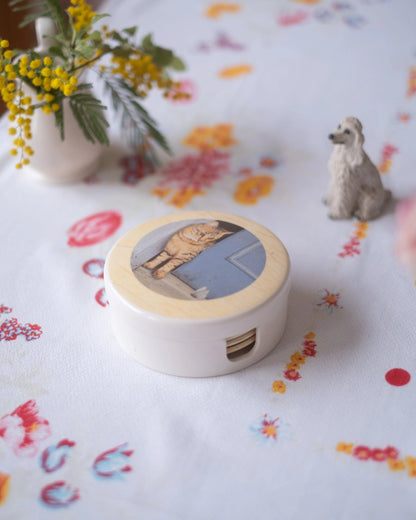 6 dessous de verre vintage italiens Aux chats - Silly &amp; Billy