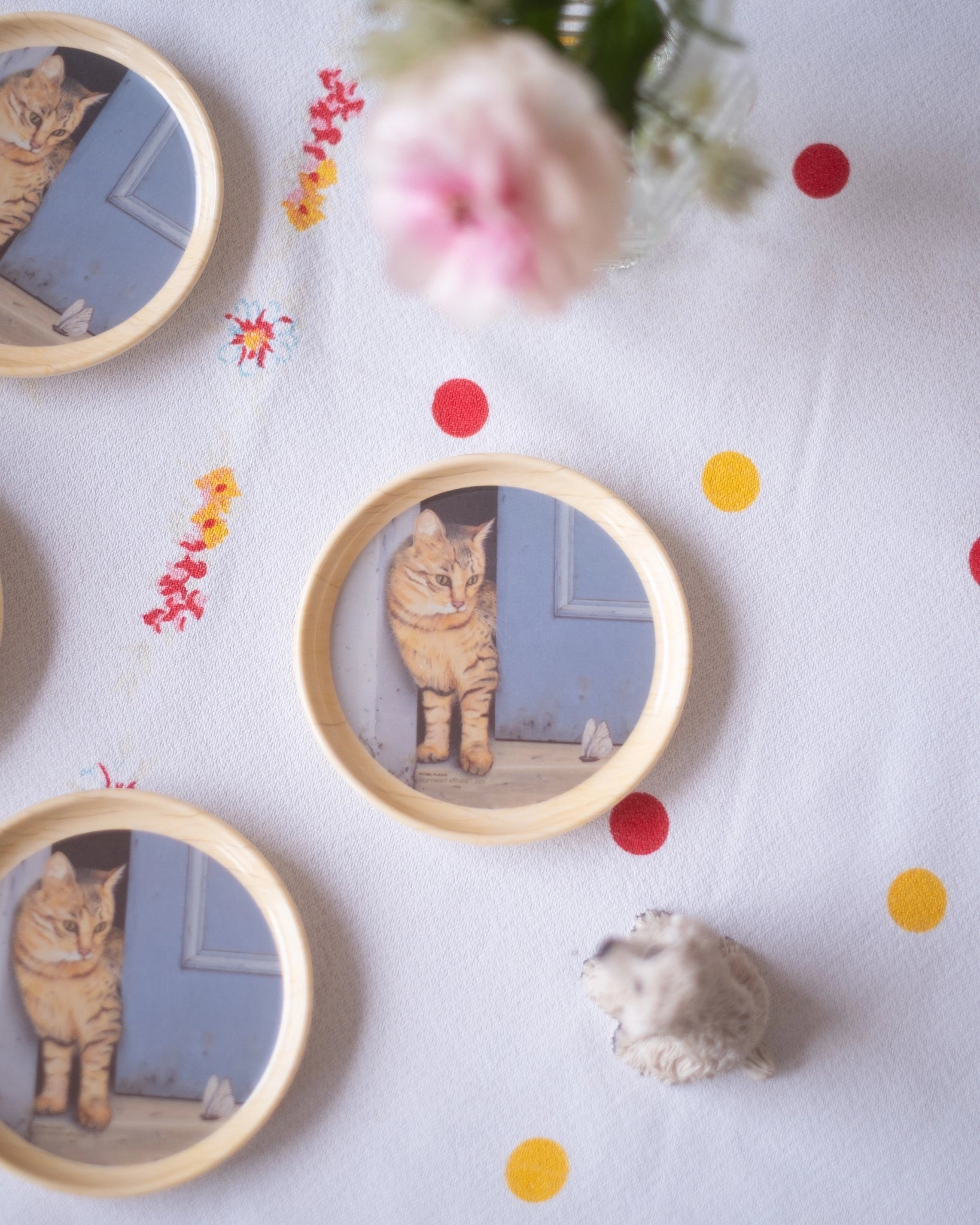 6 dessous de verre vintage italiens Aux chats - Silly &amp; Billy