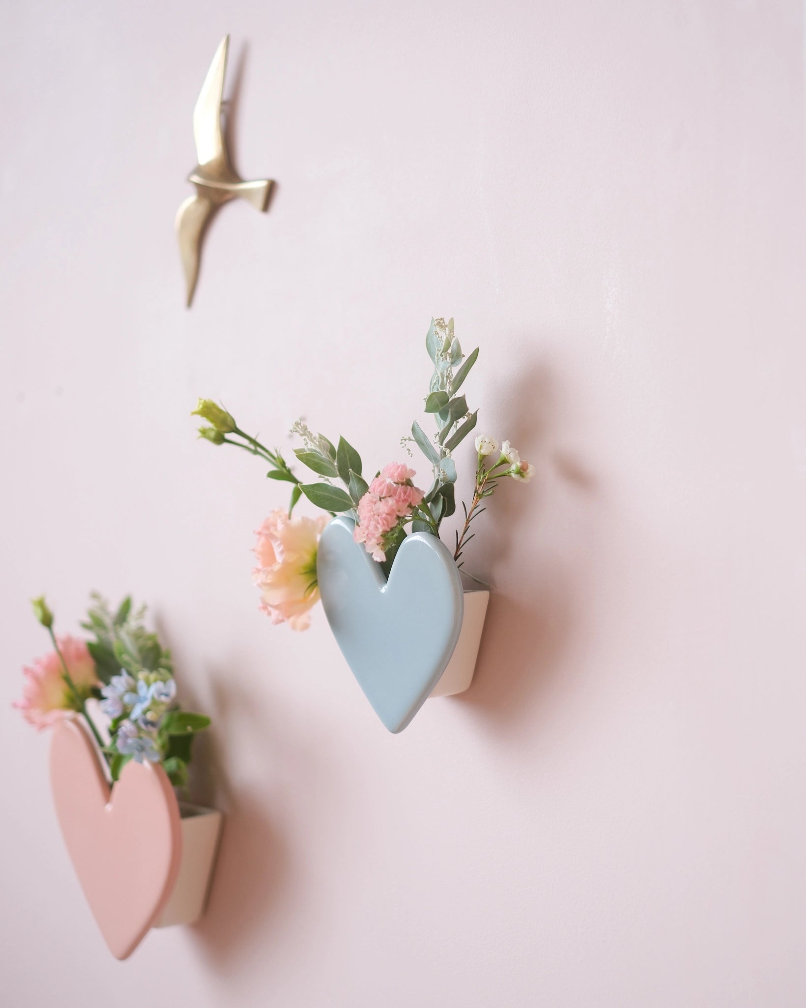 Vase mural Coeur - Sauge