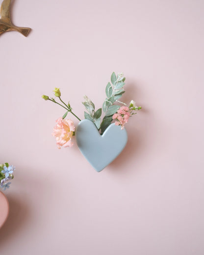 Vase mural Coeur - Sauge