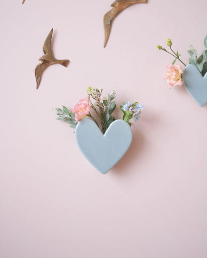 Vase mural Coeur - Grand modèle Sauge