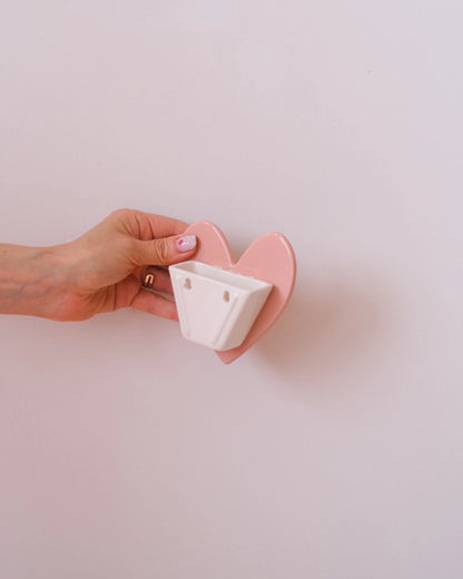 Vase mural Coeur - Nude