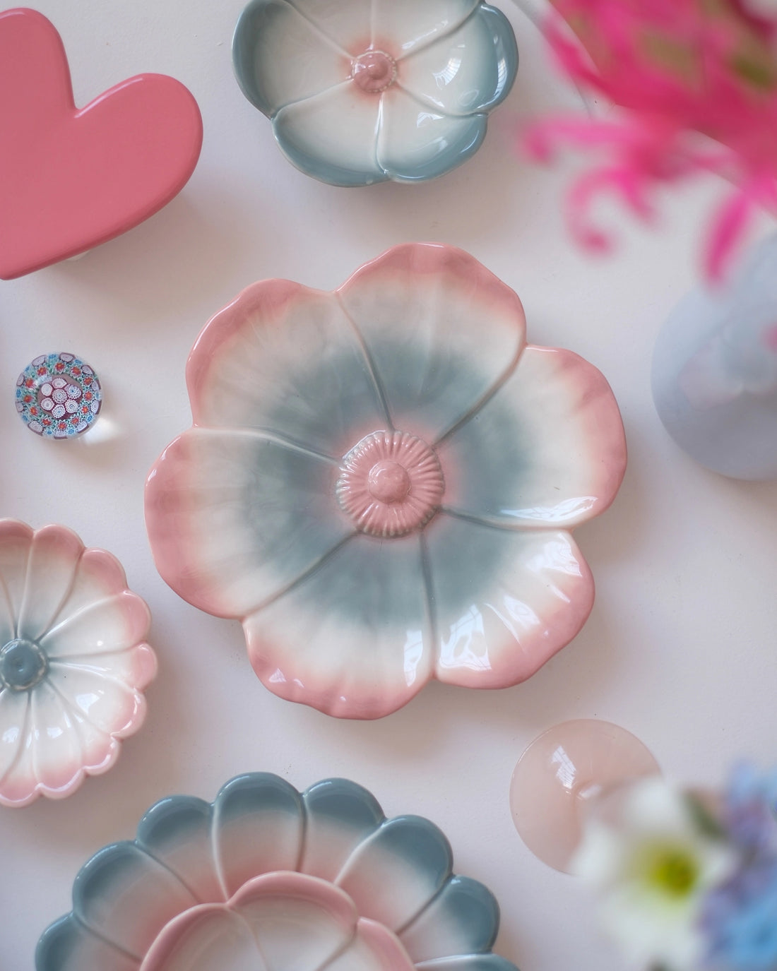 2 grandes coupes Poppy - Sauge &amp; Nude