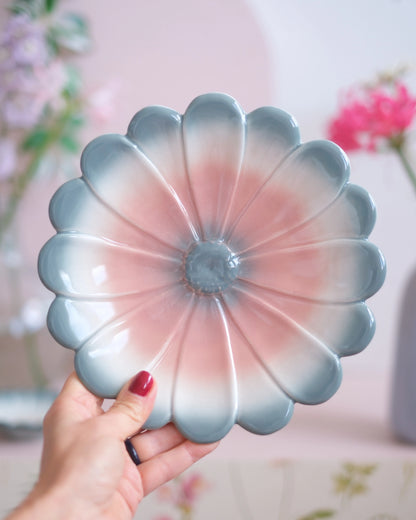 2 grandes assiettes Marigold - Sauge et Nude