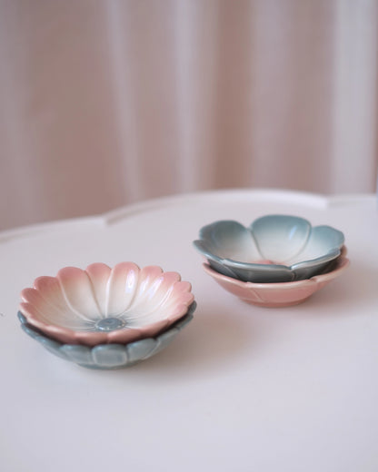 4 petites coupes Marigold  &amp; Poppy - Sauge et Nude