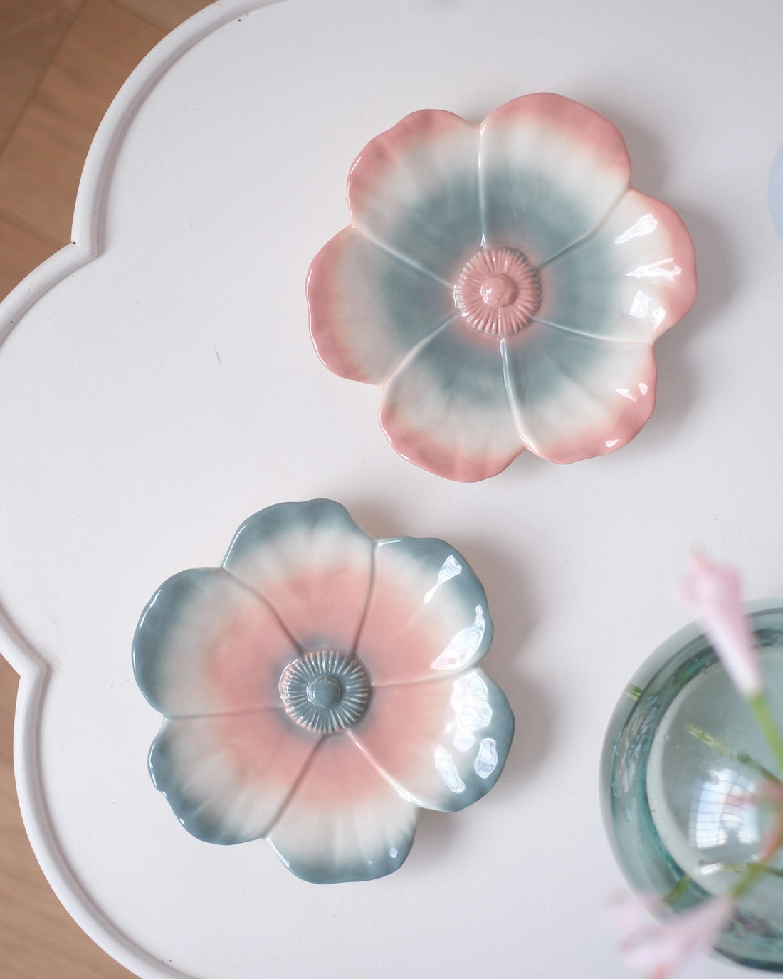 2 grandes coupes Poppy - Sauge &amp; Nude