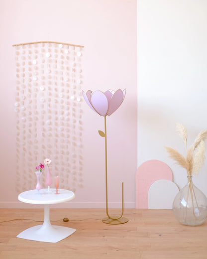 Abat-jour Fleur pour lampadaire - Double Lilas