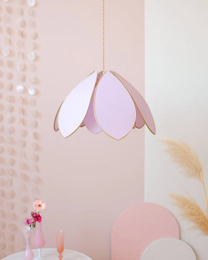 Suspension Fleur double - Lilas