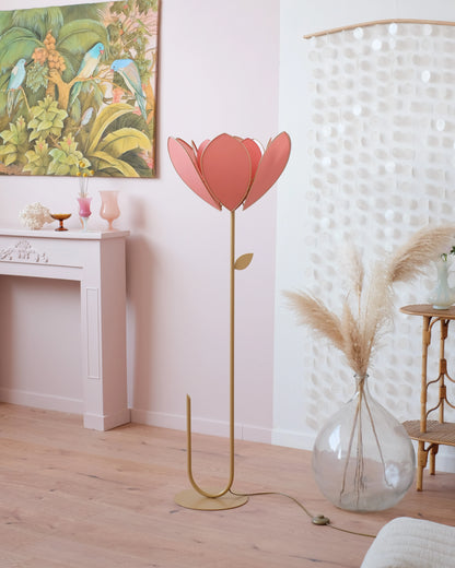 Abat-jour Fleur pour lampadaire - Double Terracotta