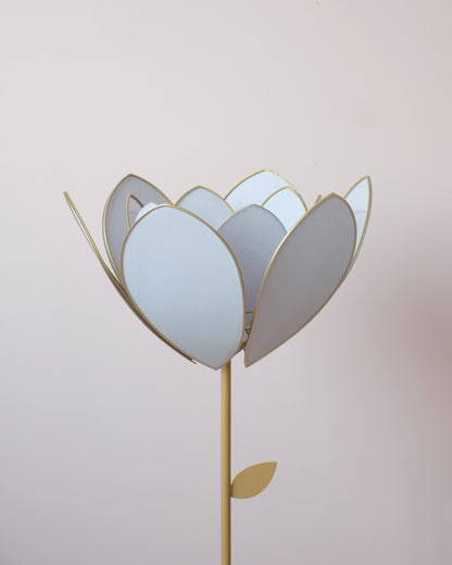 Abat-jour Fleur pour lampadaire - Double Baby blue