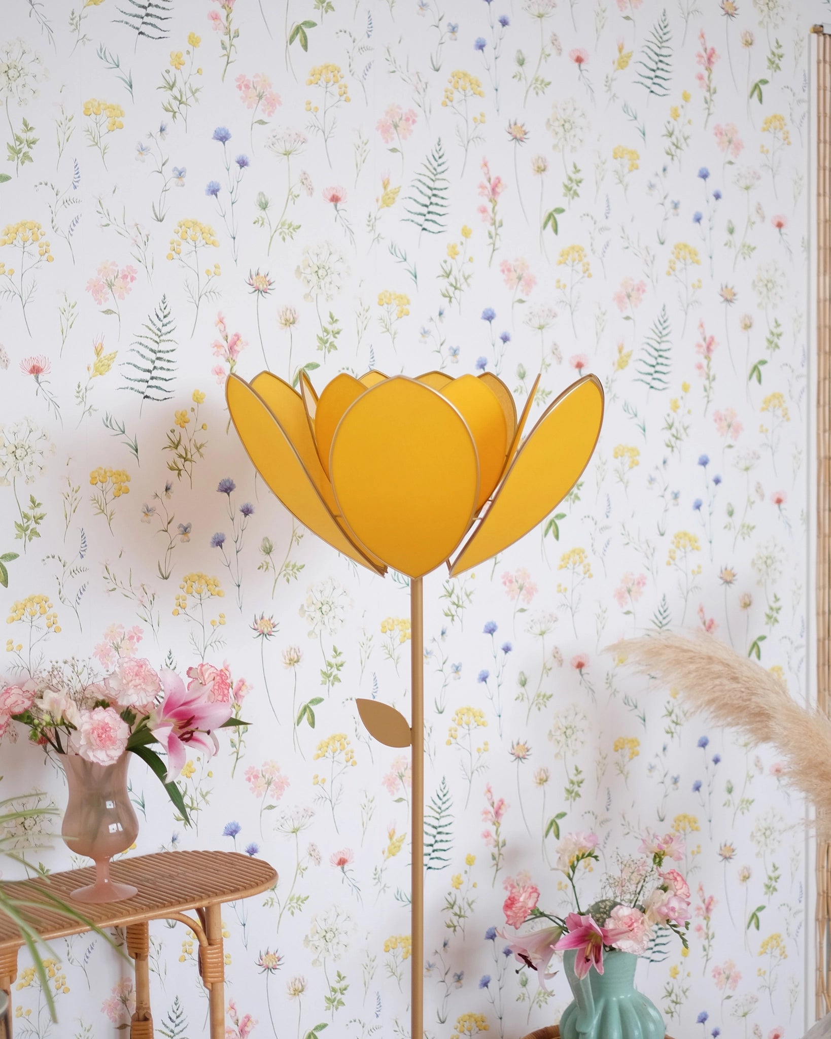 Abat-jour Fleur pour lampadaire - Double Mimosa