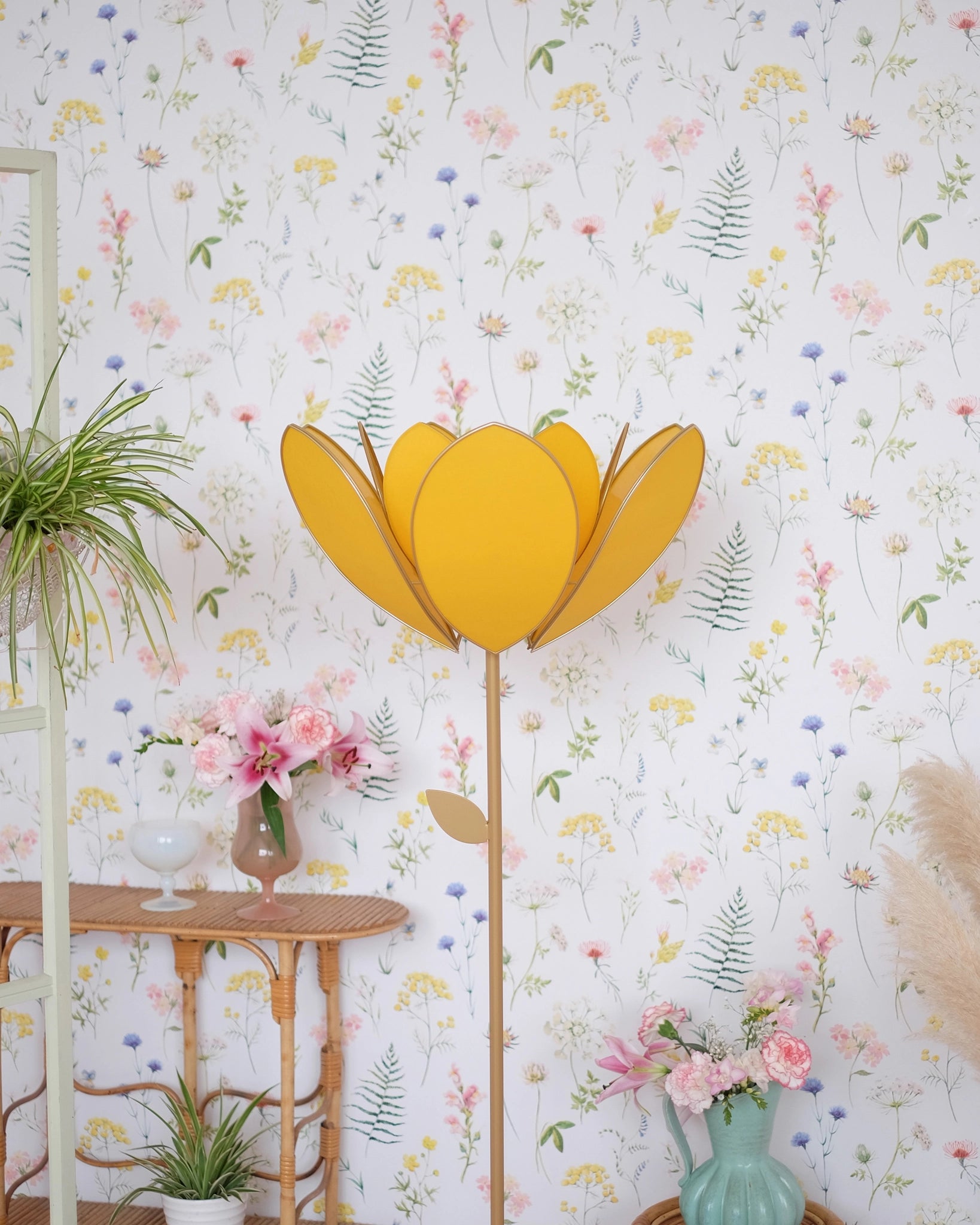 Abat-jour Fleur pour lampadaire - Double Mimosa