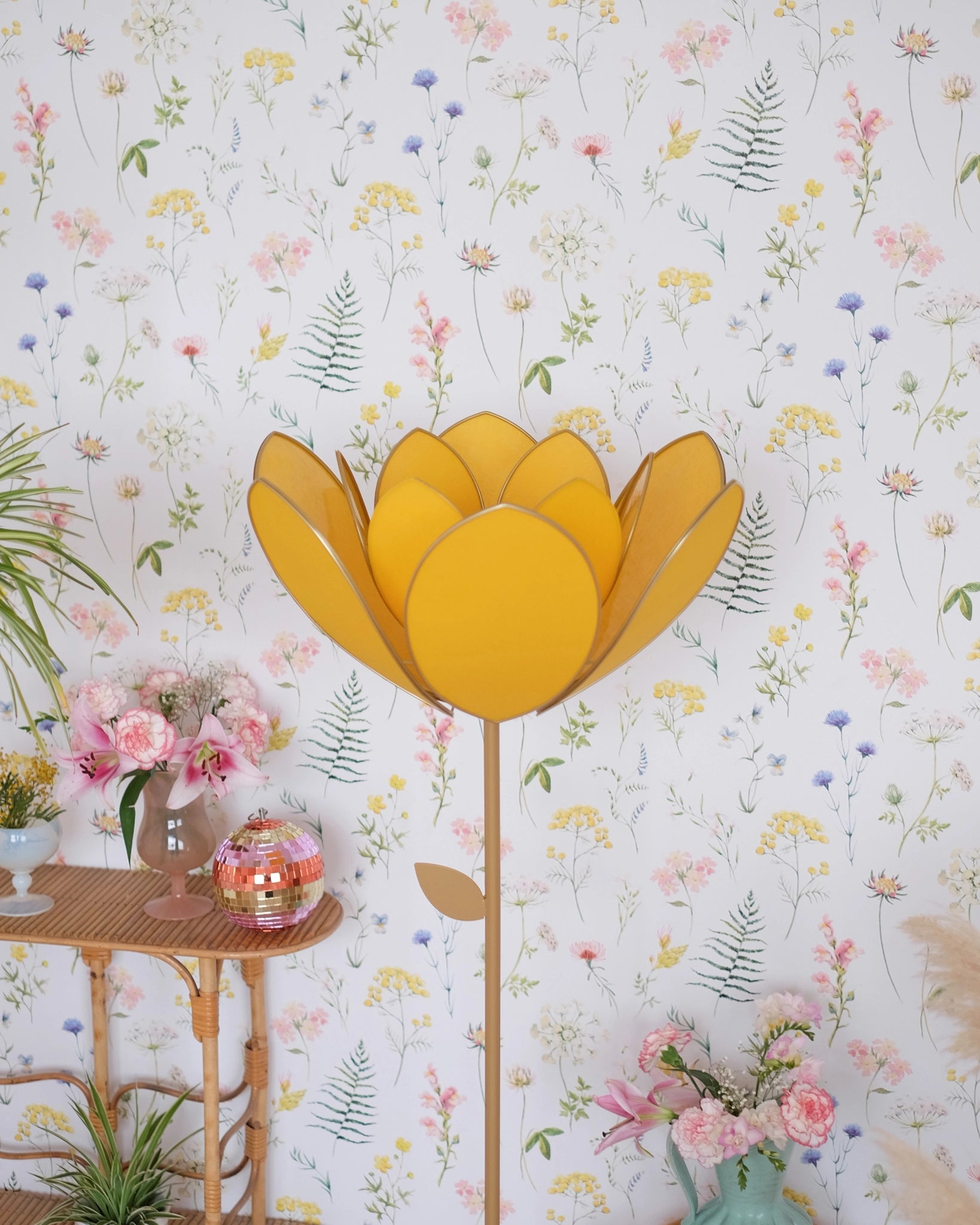 Abat-jour Fleur pour lampadaire - Double Mimosa