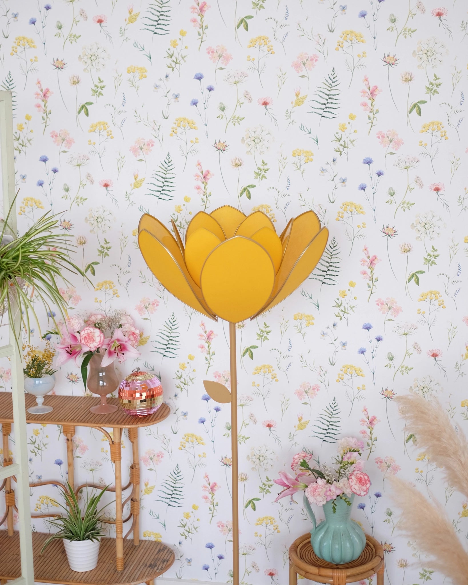 Abat-jour Fleur pour lampadaire - Double Mimosa