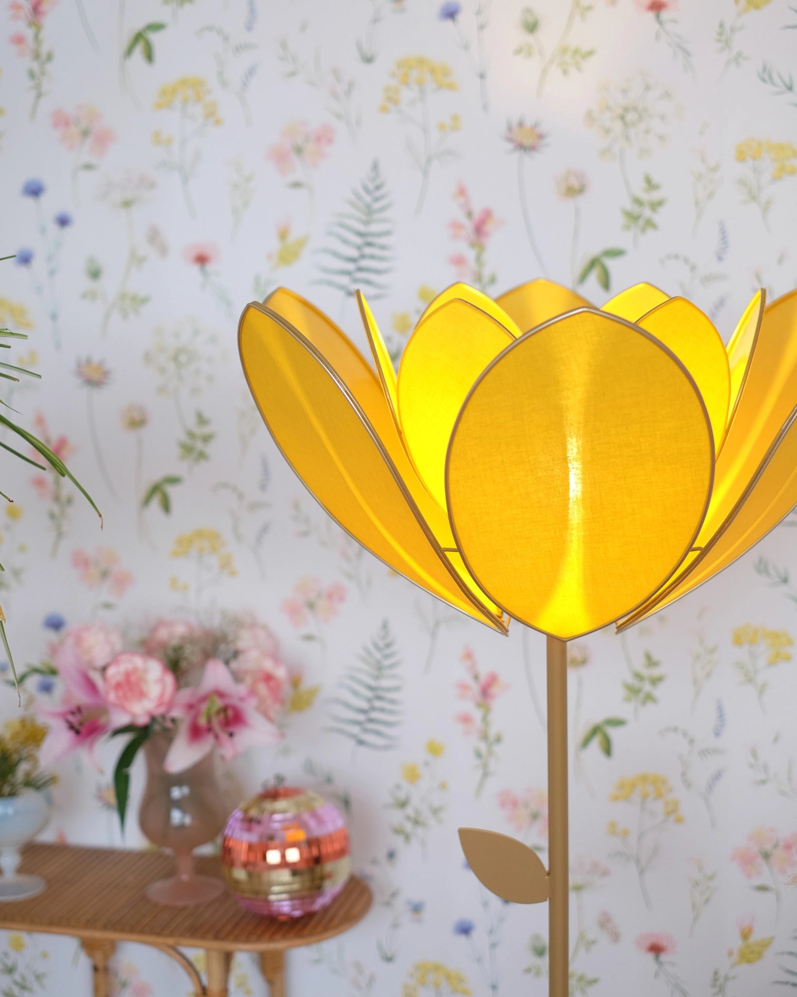 Abat-jour Fleur pour lampadaire - Double Mimosa