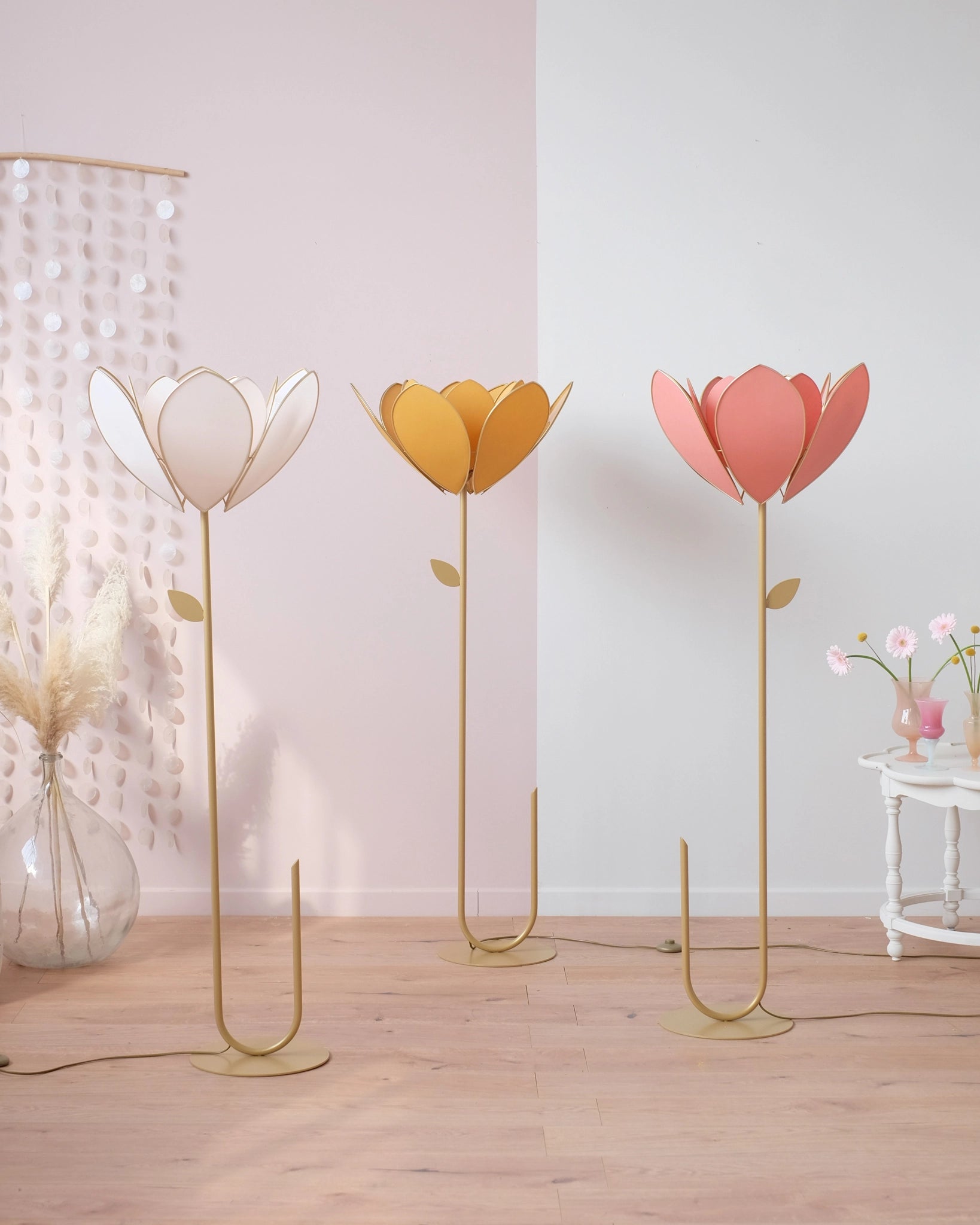 Abat-jour Fleur pour lampadaire - Double Honey