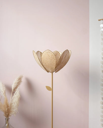 Abat-jour Fleur pour lampadaire - Double Cannage