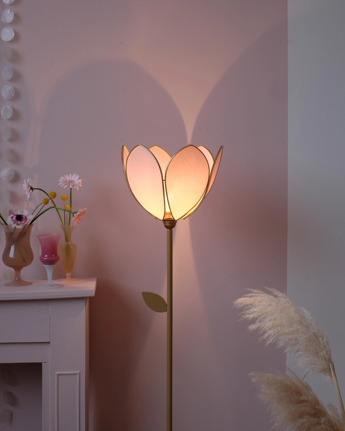 Abat-jour Fleur pour lampadaire - Simple Blush