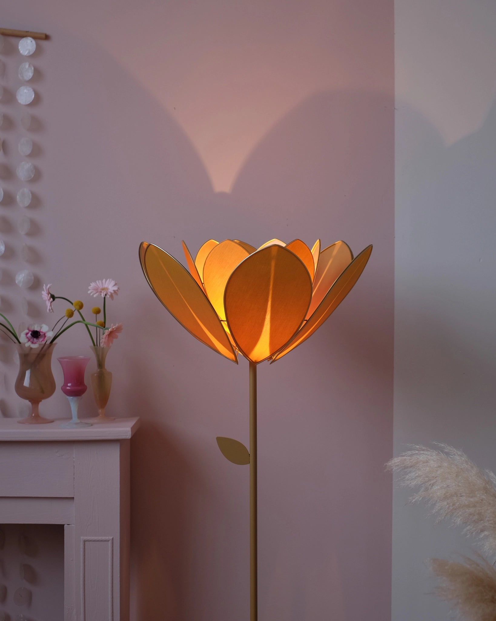 Abat-jour Fleur pour lampadaire - Double Honey