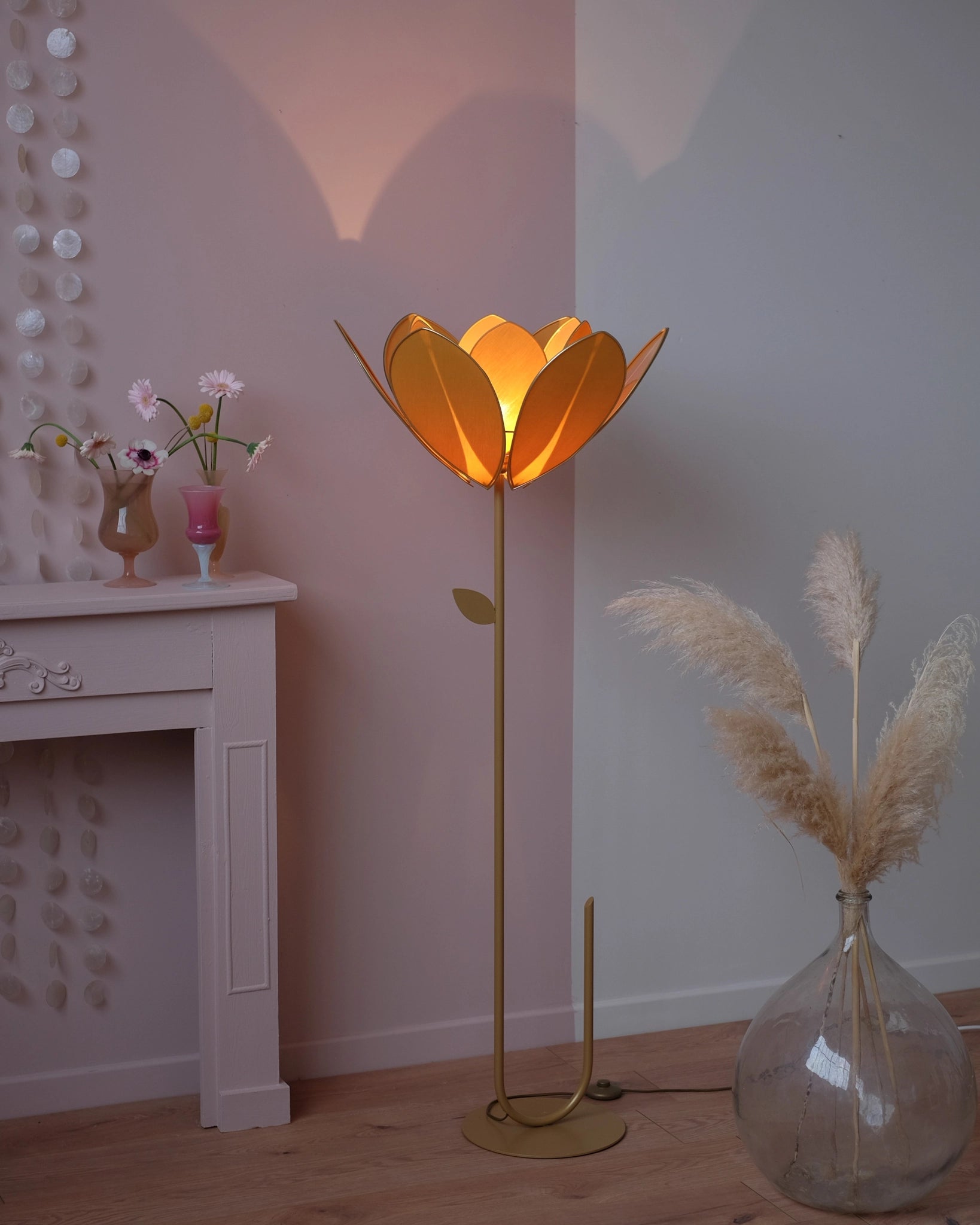 Abat-jour Fleur pour lampadaire - Double Honey