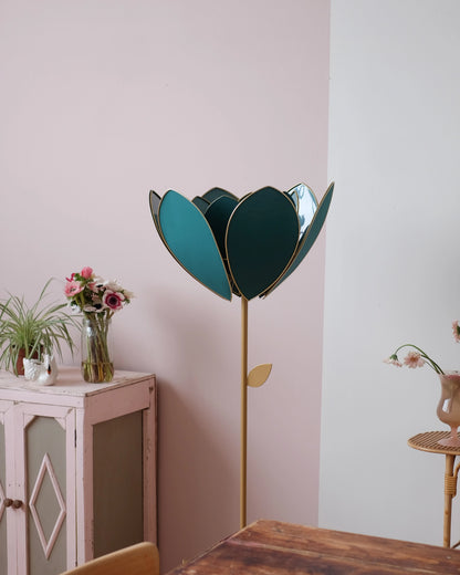 Abat-jour Fleur pour lampadaire - Double Vert jungle