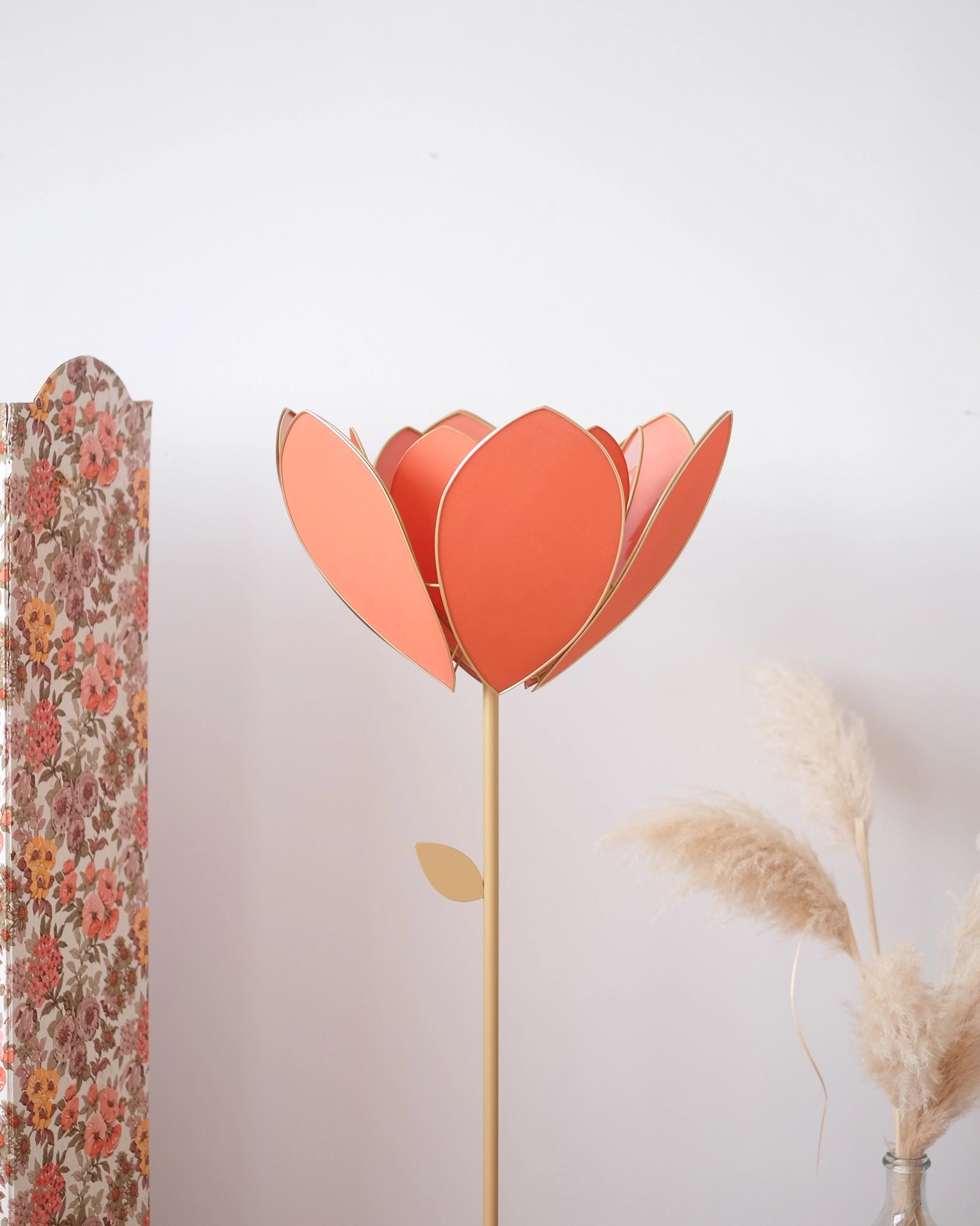 Abat-jour Fleur pour lampadaire - Double Ocre