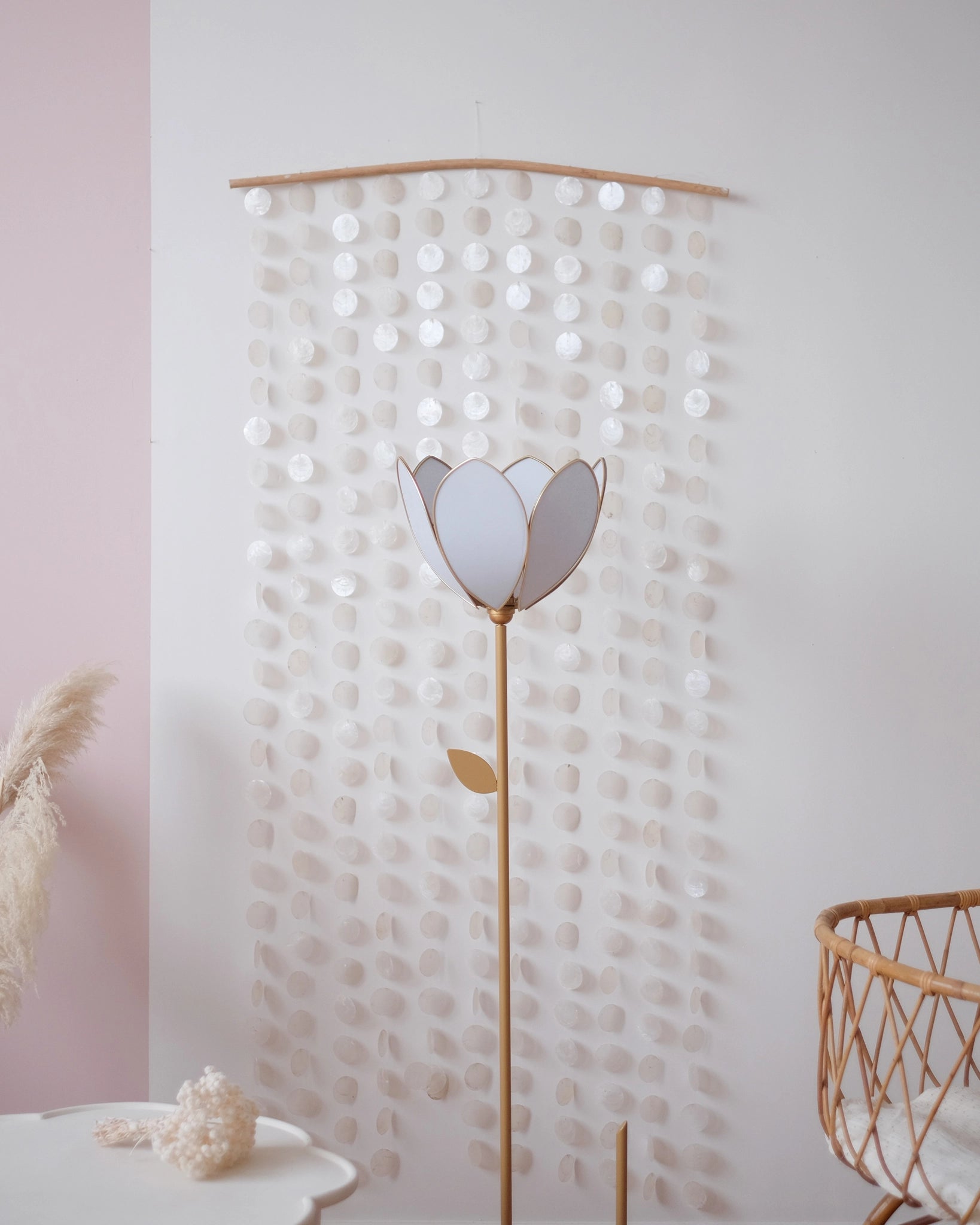 Abat-jour Fleur pour lampadaire - Simple Baby blue