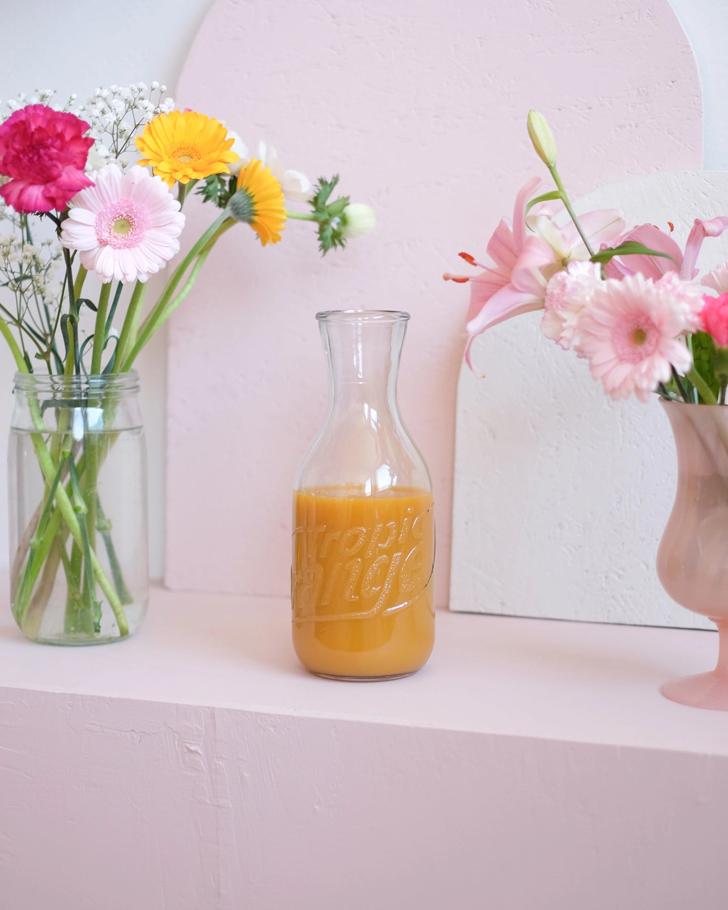 Carafe en verre Tropic Orange vintage #1