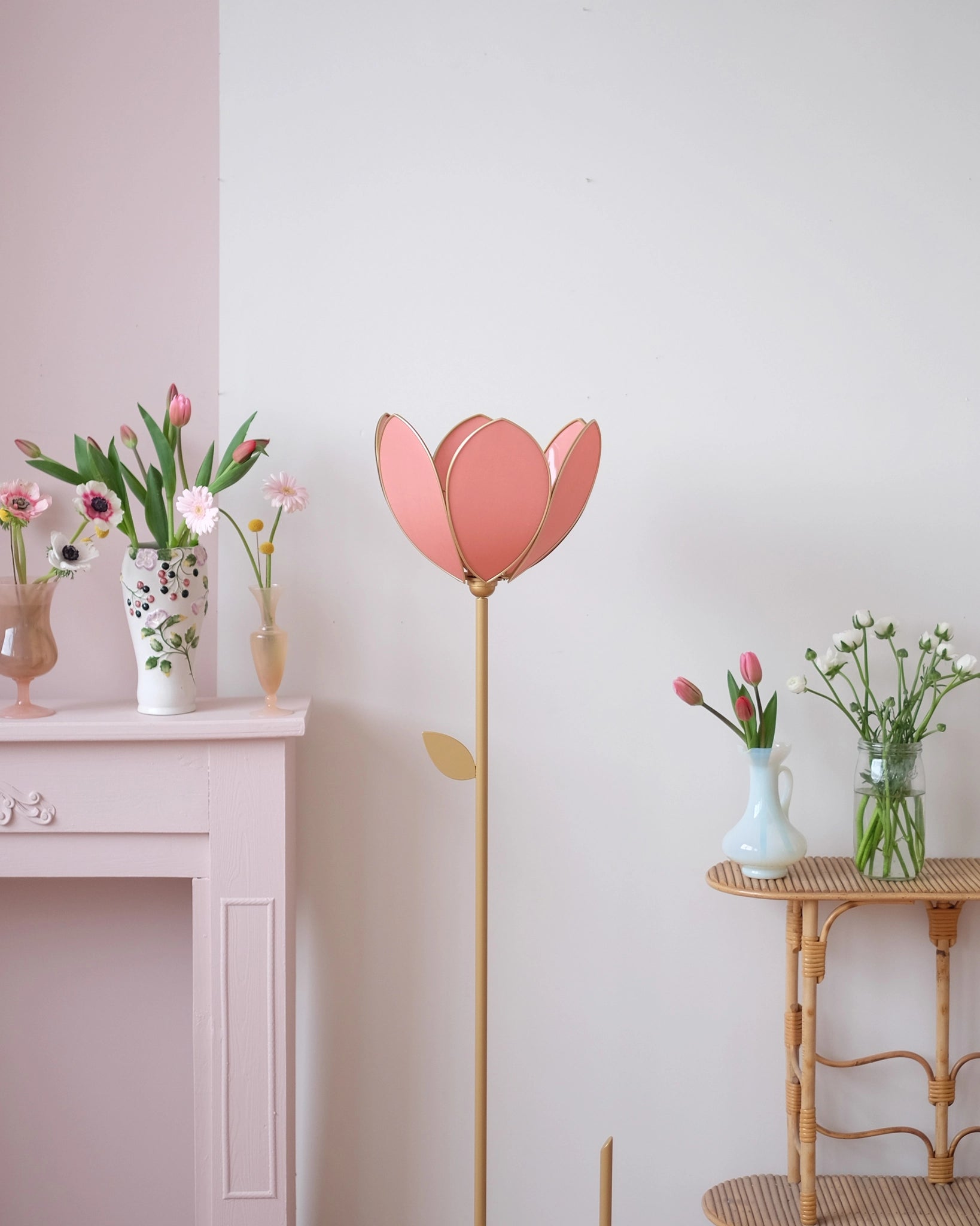 Abat-jour Fleur pour lampadaire - Simple Terracotta