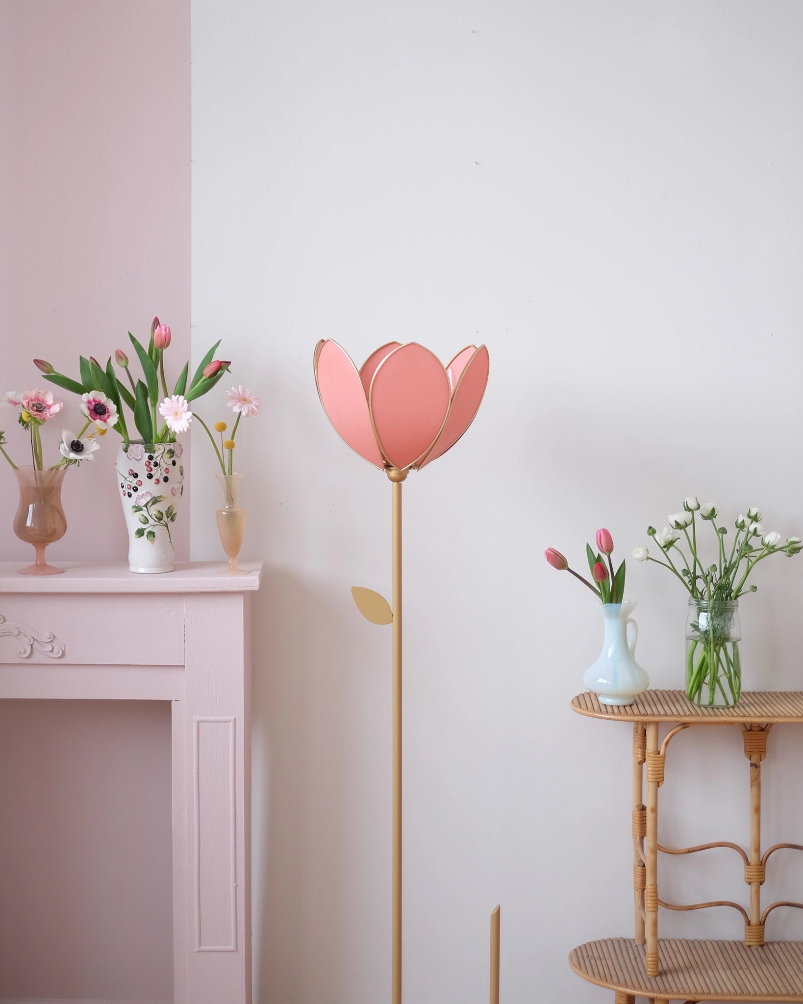 Abat-jour Fleur pour lampadaire - Simple Terracotta