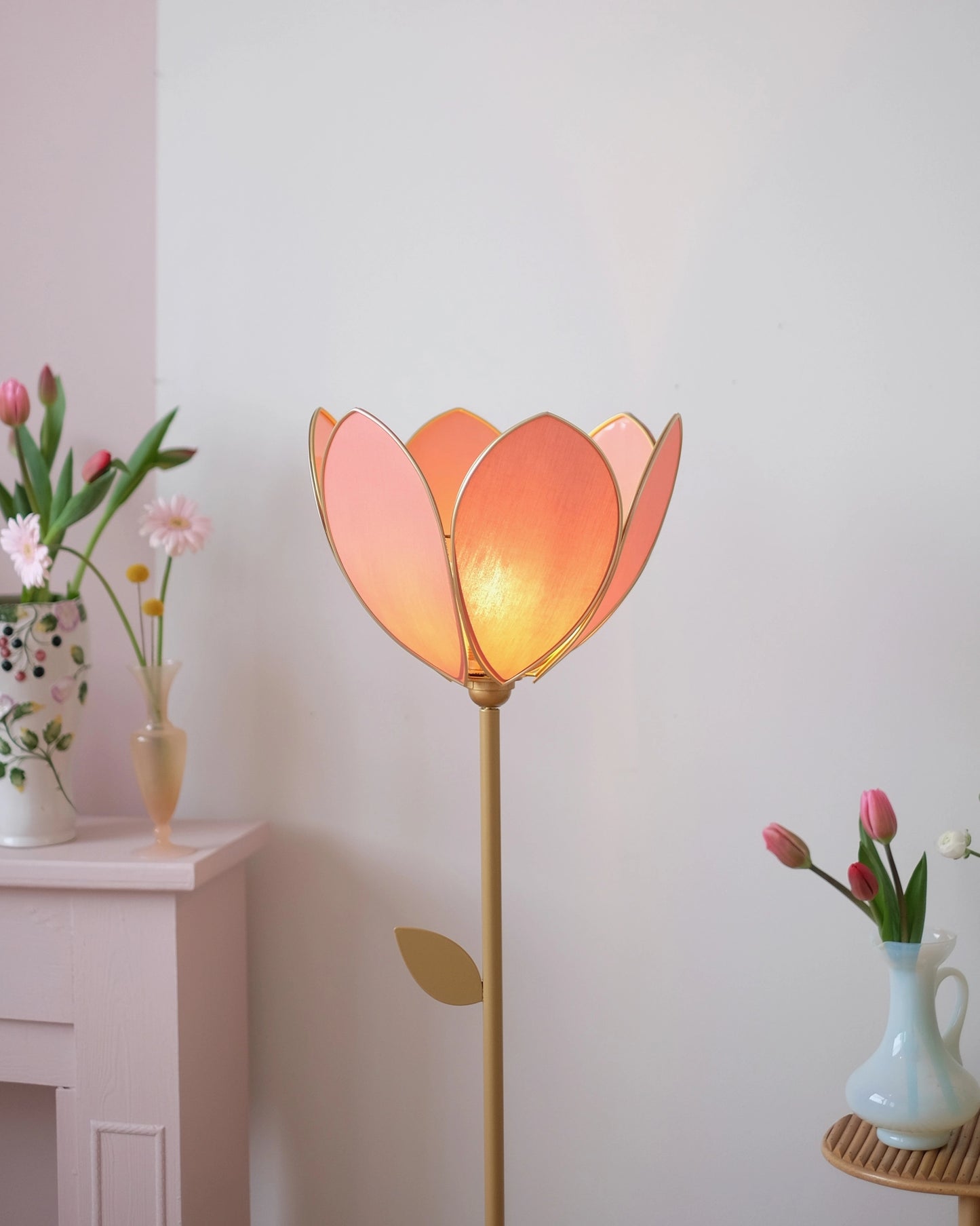 Abat-jour Fleur pour lampadaire - Simple Terracotta