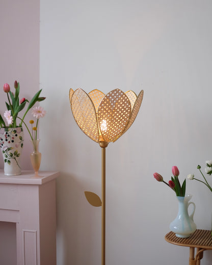 Abat-jour Fleur pour lampadaire - Simple Cannage