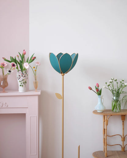 Abat-jour Fleur pour lampadaire - Simple Vert Jungle