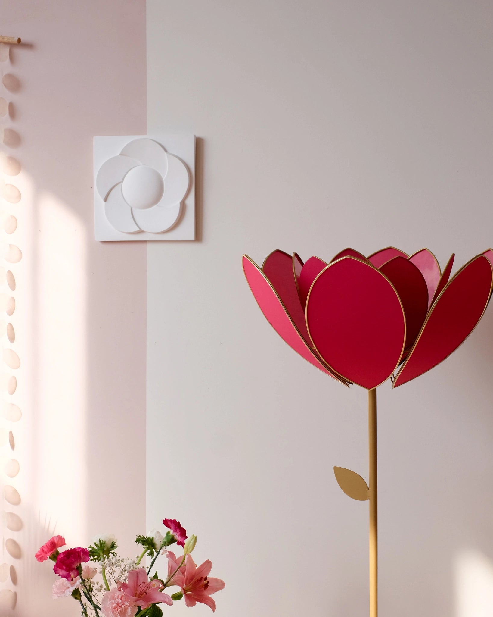 Abat-jour Fleur pour lampadaire - Double Rose des bois