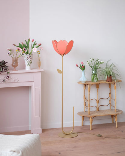 Abat-jour Fleur pour lampadaire - Simple Pamplemousse