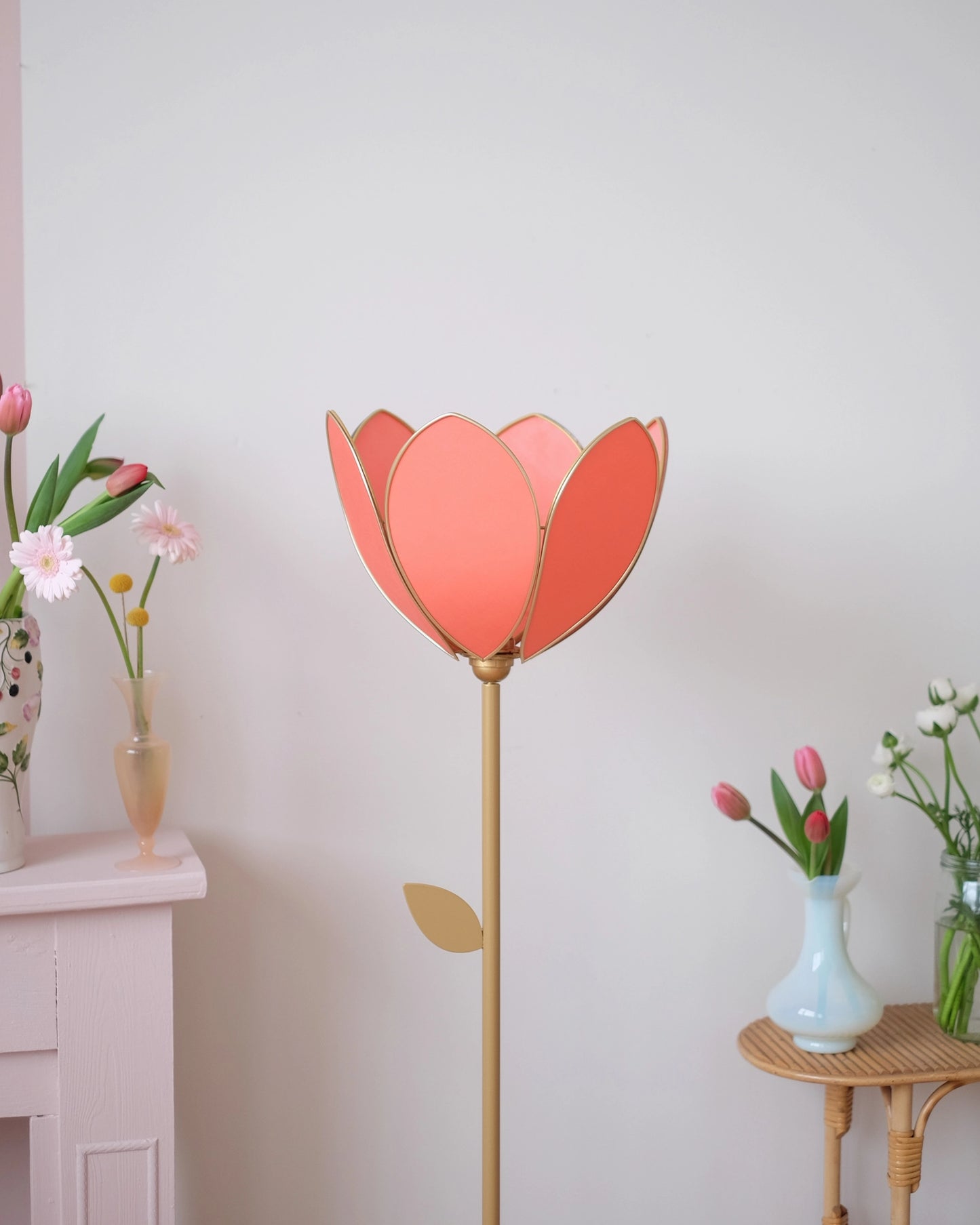 Abat-jour Fleur pour lampadaire - Simple Pamplemousse