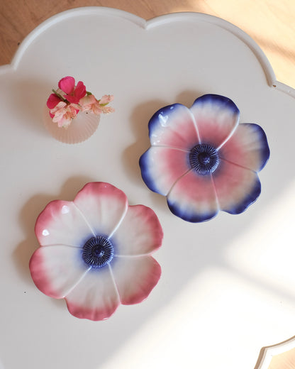 2 grandes coupes Poppy - Cobalt & Rose