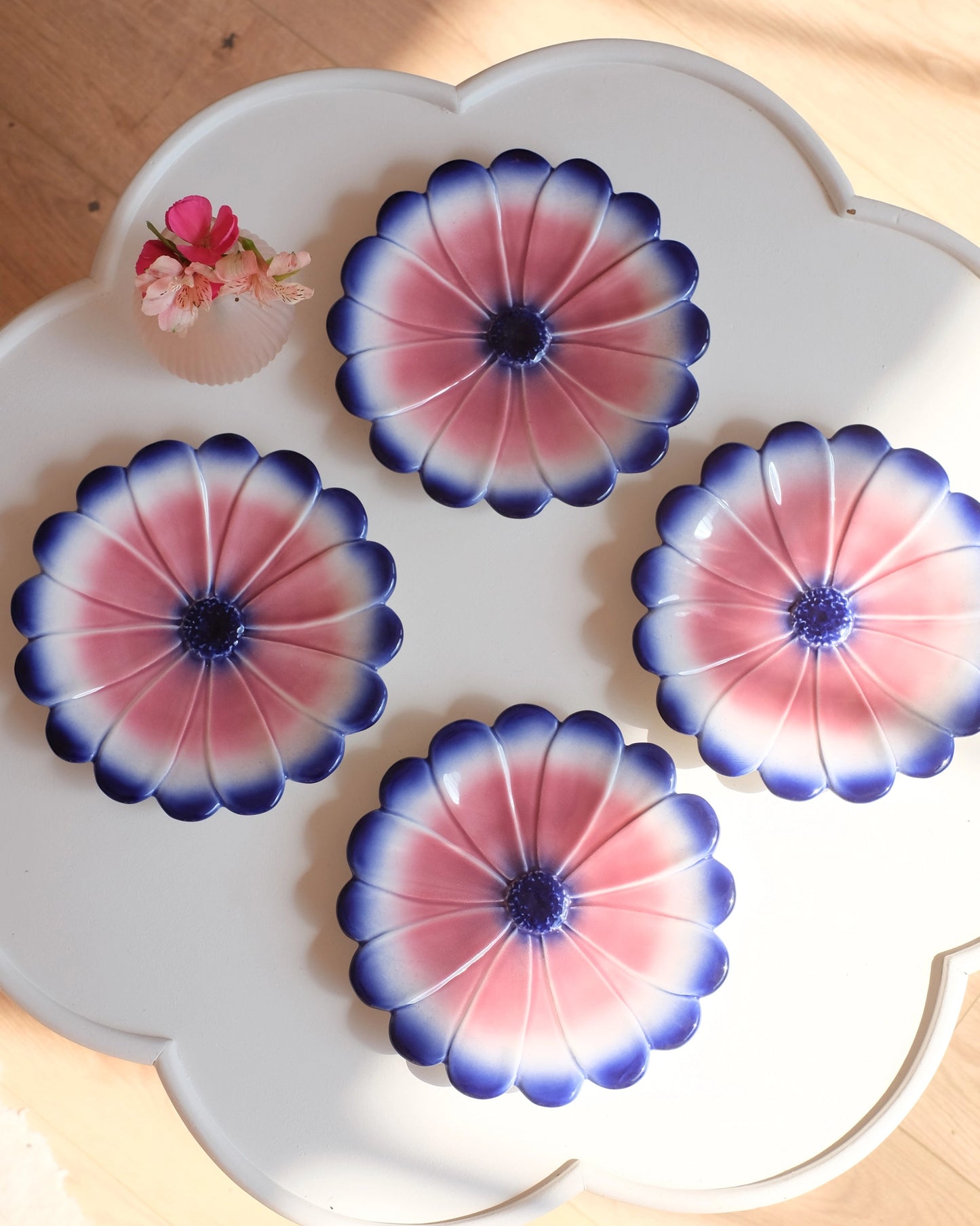 4 grandes assiettes Marigold - Cobalt