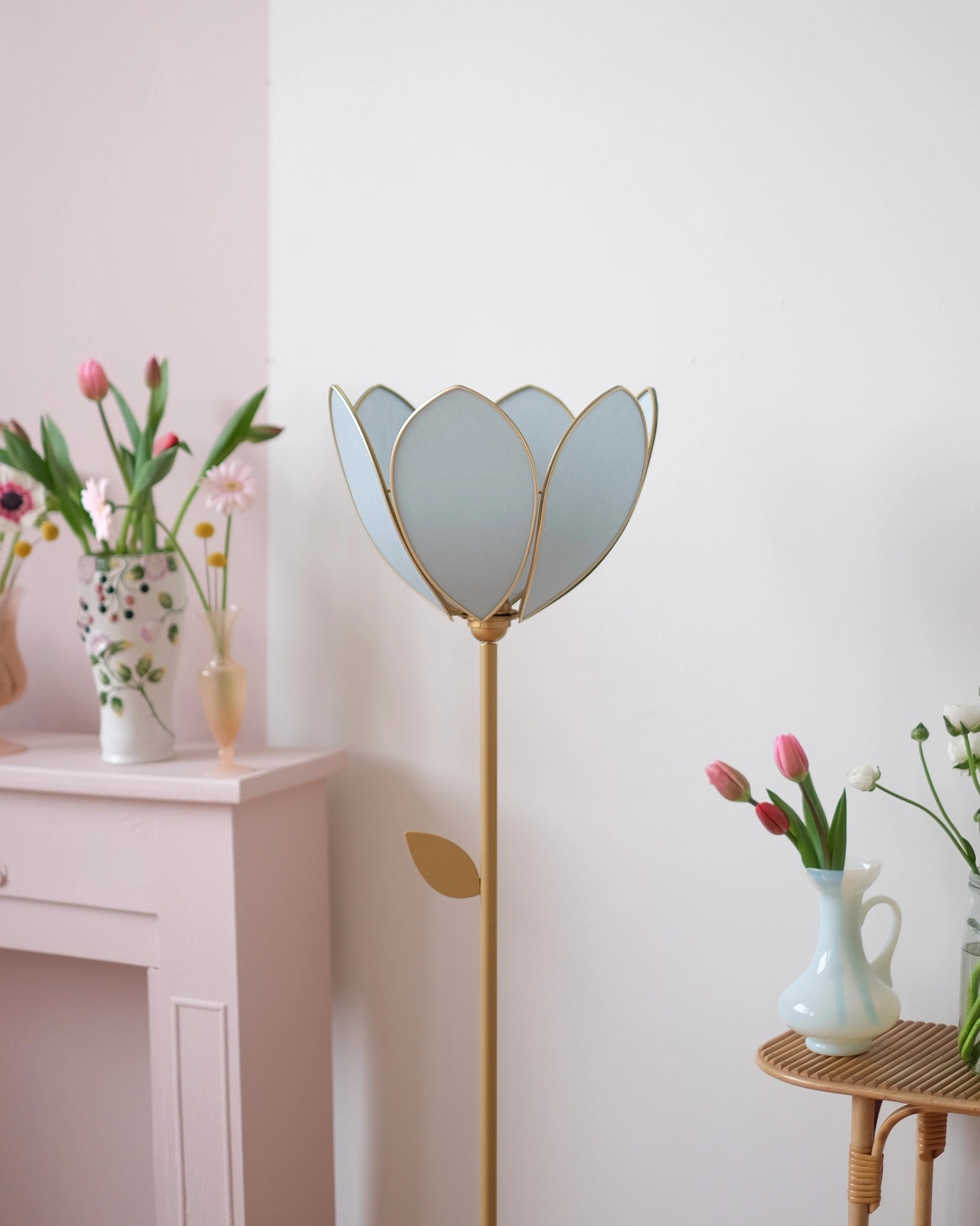 Abat-jour Fleur pour lampadaire - Simple Sauge