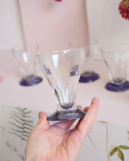 6 verres Contrex vintage