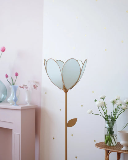 Abat-jour Fleur pour lampadaire - Simple Glacier