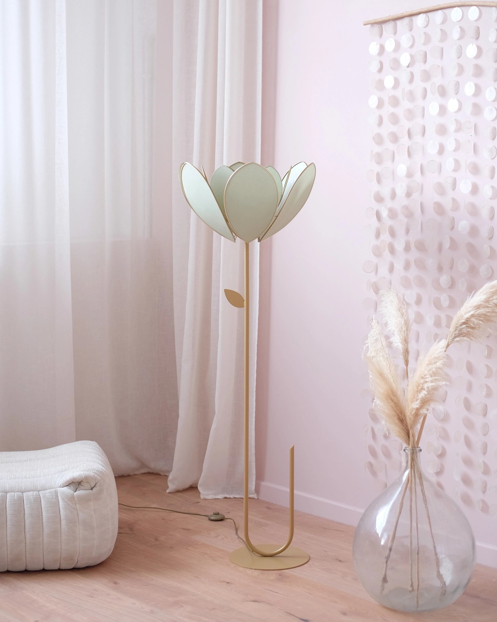 Abat-jour Fleur pour lampadaire - Double Eucalyptus