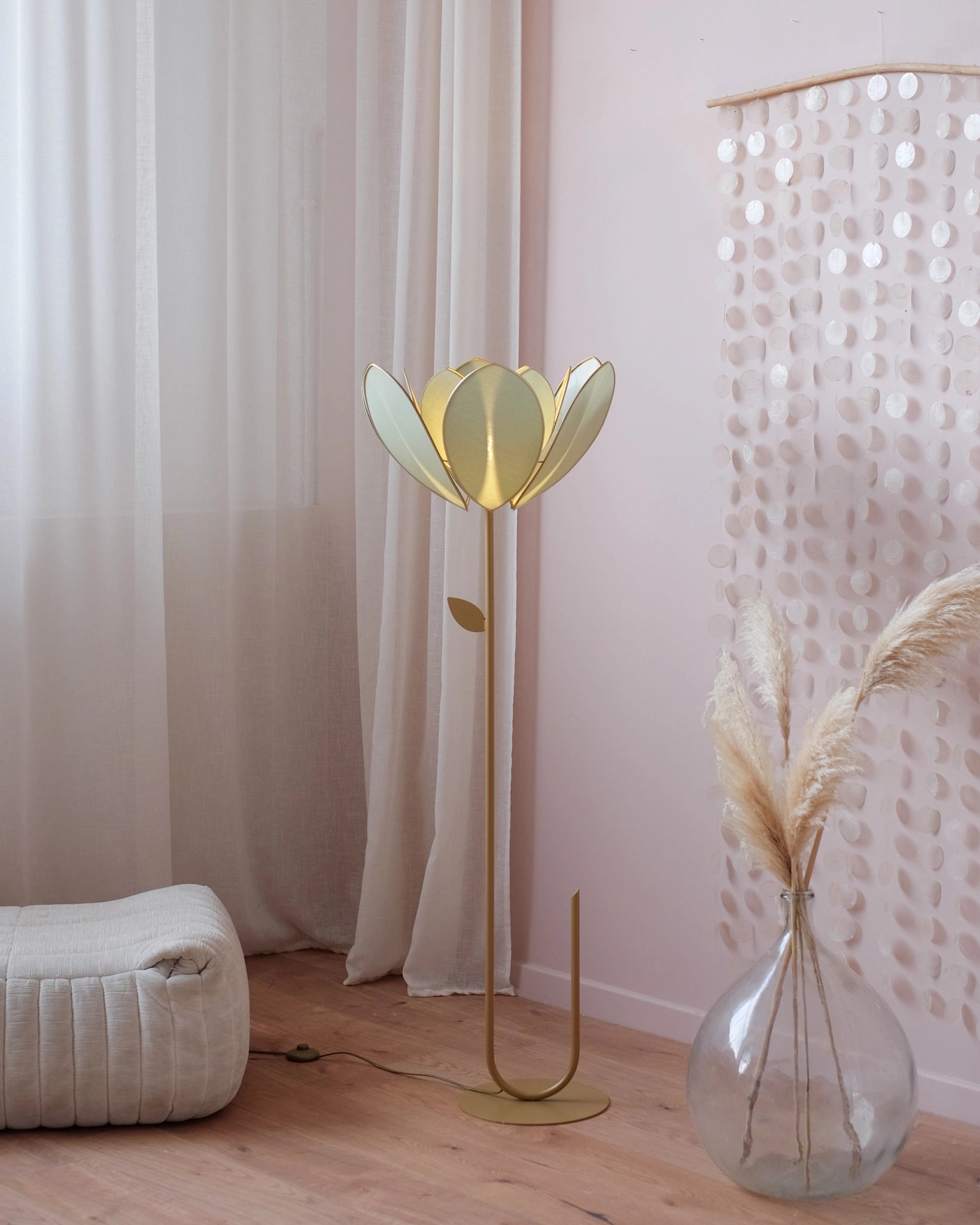 Abat-jour Fleur pour lampadaire - Double Eucalyptus