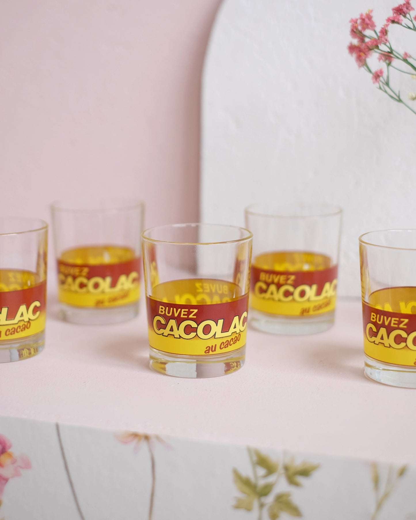 6 verres Cacolac vintage