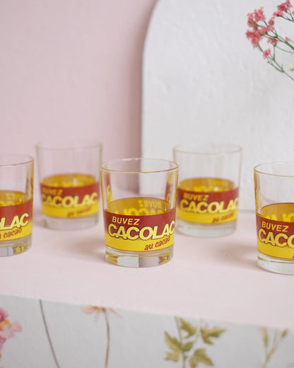 6 verres Cacolac vintage