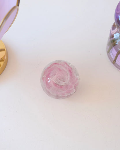 Ancien sulfure en verre rose #1