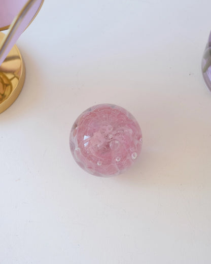 Ancien sulfure en verre rose #3