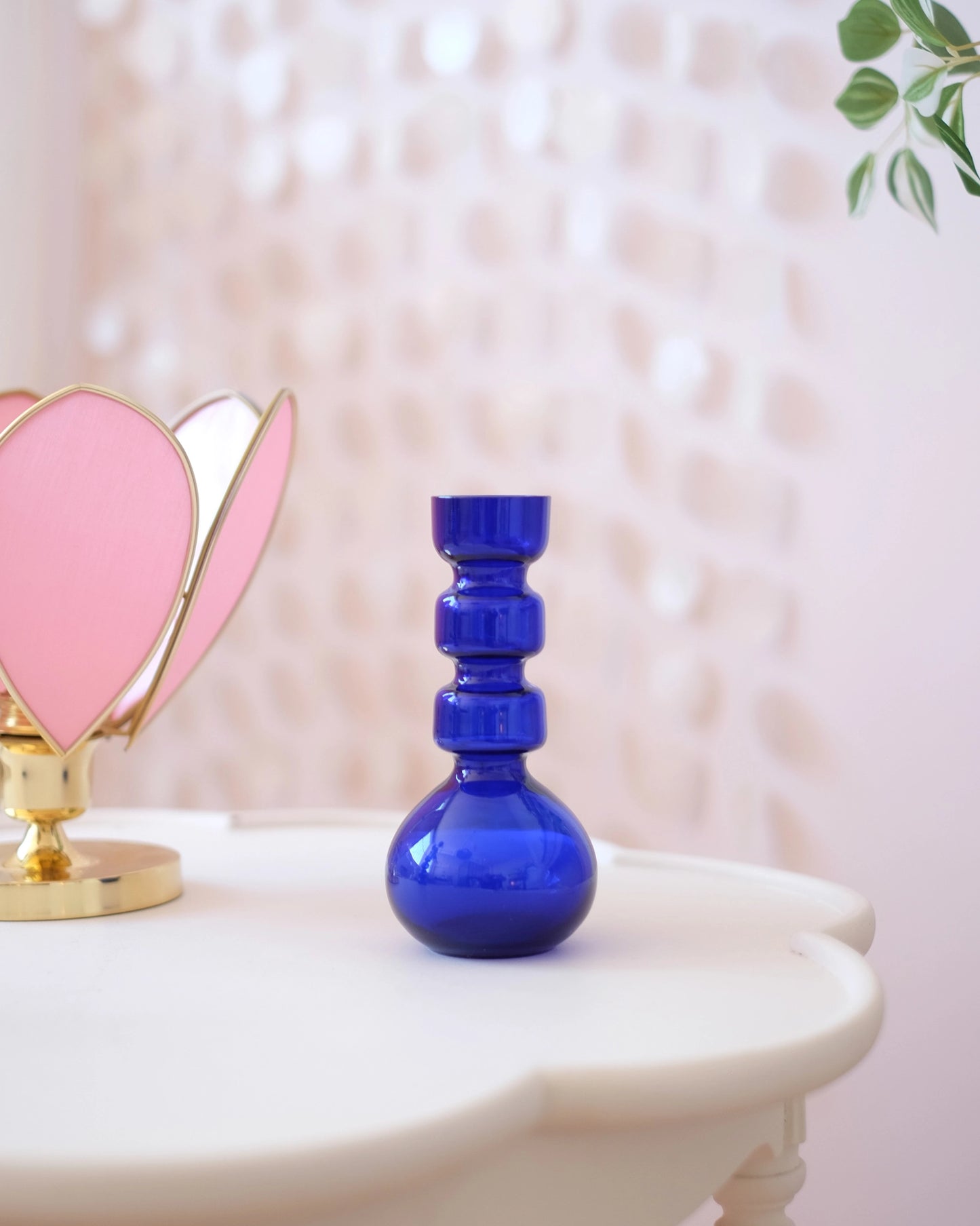 Vase en verre bleu royal - Petit modèle