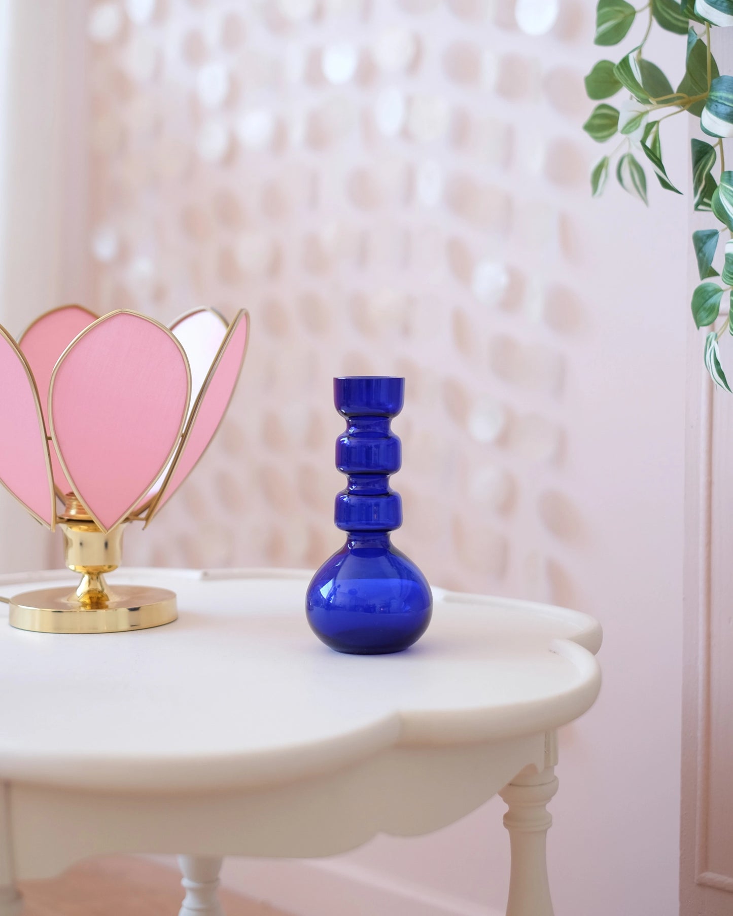 Vase en verre bleu royal - Petit modèle