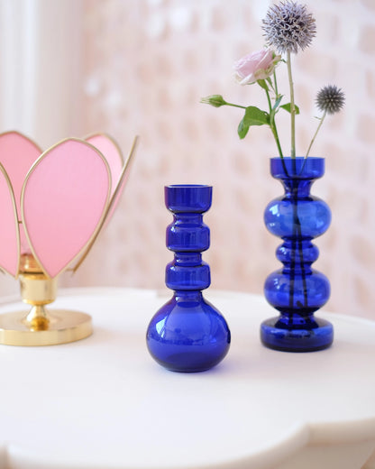 Vase en verre bleu royal - Petit modèle